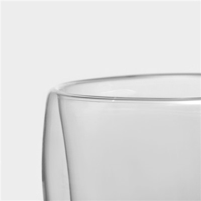 Кружка с двойными стенками Magistro, 470 мл, стекло, прозрачная