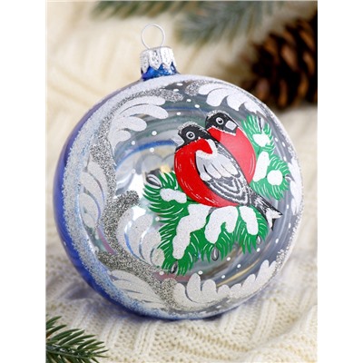 Ёлочный шар «Зимняя ветка», новогодний, d=9.5 см, МИКС