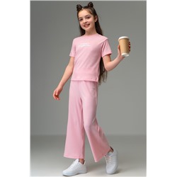 Летний костюм для девочки в рубчик-лапша Happyfox