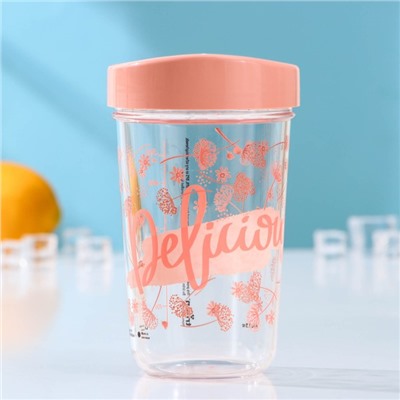 Стакан с крышкой Renga Fresh, 600 мл, 9.8×9.8×16 см, тритан, МИКС