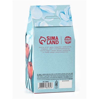 Чай подарочный в домике «8 Марта, тюльпаны», со вкусом лесные ягоды, 50 г