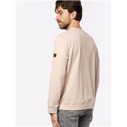 Свитшот из фактурного хлопка с авторским принтом