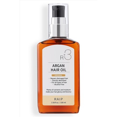 RAIP Аргановое масло для волос оригинальное / R3 Argan Hair Oil Original, 100 мл KRISTALLER, 1110800