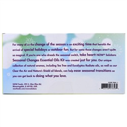 Now Foods, Набор эфирных масел для гармонизации сезонных изменений, 4 бутылки, 1/3 жидкой унции (10 мл) каждая.