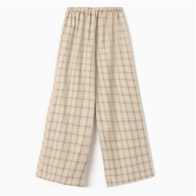 Брюки женские MINAKU: Casual Collection, бежевая клетка, размер 50