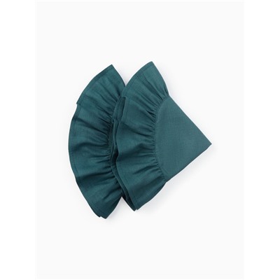 Набор салфеток «Этель», 36×36 см - 2 шт., бирюзовый, лён 48%, хлопок 52%, 206 г/м²