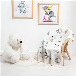 Вязаный плед «Крошка Я» Happy dogs, 90х90 см