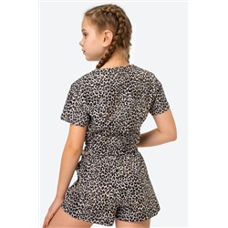 Хлопковая пижама для девочки с шортами Happyfox