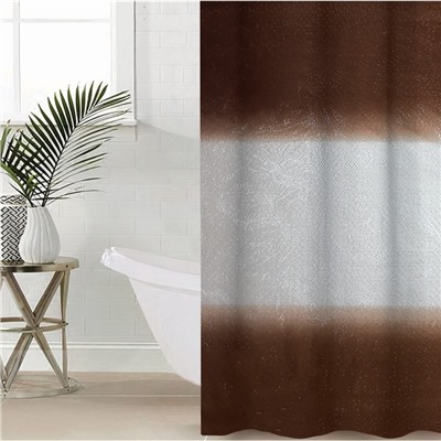 Штора для ванной Доляна «Диско 3D», 180×180 см, EVA, коричневый