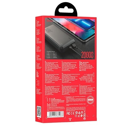 Внешний аккумулятор Hoco J87A PD QC 20000mAh Micro/Type-C/USB*2/Type-C (black)