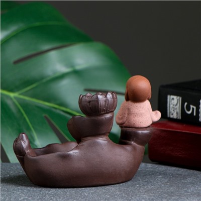 Подставка для благовоний TAKE IT EASY «Будда молчание», набор благовоний конусы, стелющийся дым, 12×8×8 см