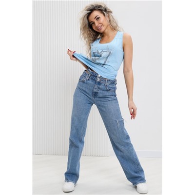 Футболка женская 8419 (Голубой)