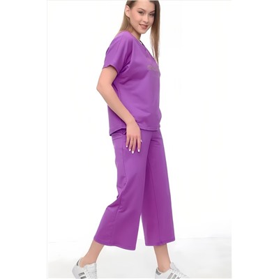 Костюм с брюками с кюлотами, футер двухнитка, Арт. 1050 НАТАЛИ, 981595