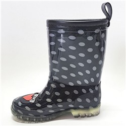 80-710C черн/сер Сапоги резиновые для девочек (27-33)/14