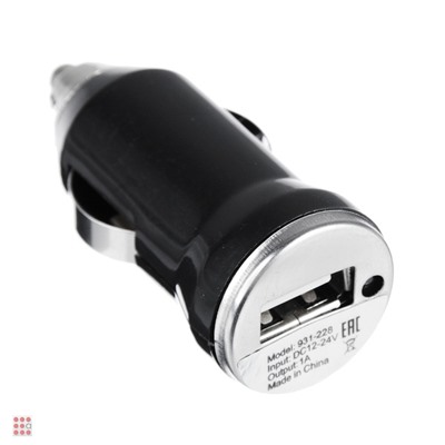 Зарядное устройство USB для прикуривателя, 5V-1A, 12-24v