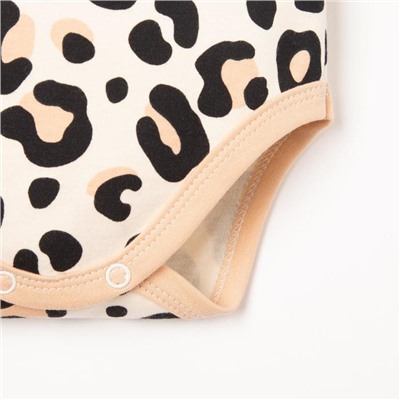 Боди для девочки «Крошка Я. Леопард», рост 62-68 см