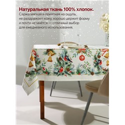 УЦЕНКА Скатерть Этель "Сhristmas bells" скатерть 150х220 +/-3см с ГМВО, 100%хл, саржа 190гр/м2 73190