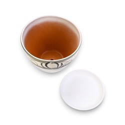 Горшок для цветов «Лотос», 8 л, d=30 см, h=23 см, с поддоном, керамика, белый