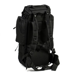 Рюкзак туристический Adventure, 70 л, с карманами, чёрный