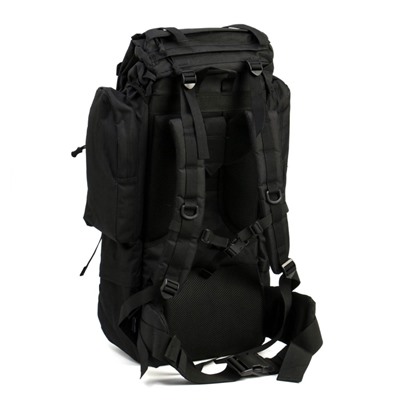 Рюкзак туристический Adventure, 70 л, с карманами, чёрный
