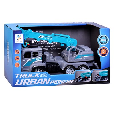 Машина "Грузовик с вышкой" на батарейках, в коробке