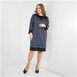 Платье, трикотаж, синий