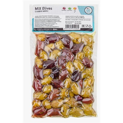 Оливки Large АССОРТИ Микс "EL GREKO" вак/уп 0,2