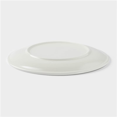 Тарелка Доляна White Label, d=25 см, фарфор, белая
