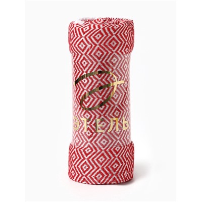 Плед с кисточками «Этель» East, 100×180 см, красный