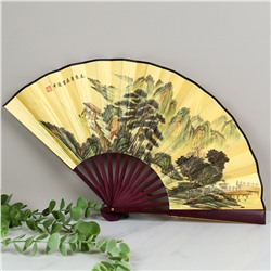 Веер 33 см бамбуковая основа / 622-10 /уп 5/400/