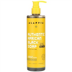 Alaffia, Authentic African Black Soap Body Wash, Charcoal Honey, 12 fl oz (354 ml)