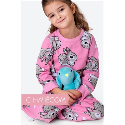 Пижама из футера с начесом для девочки Happyfox