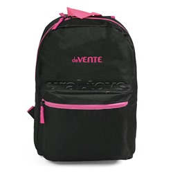Рюкзак "Black" подростковый 40x29x17 см (14 л) 250 г, 1 отделение на молнии, 1 передний карман, черный с розовым