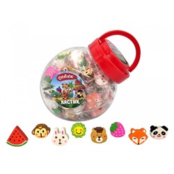 Ластик фигурный термопласт. резина 25х25х12 мм ассорти 250053 ЛТБКР-8 Creativiki