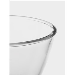 Салатник Доляна Simple, 1.45 л, 19×9.5 см, стекло, прозрачный