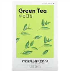 Missha, Airy Fit Beauty Sheet Mask,  Green Tea, 1 Sheet, 19 g