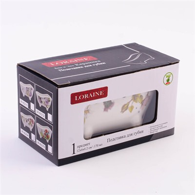 60254 Подставка д/губки 170мл Розовый сад доломит LR (х72)