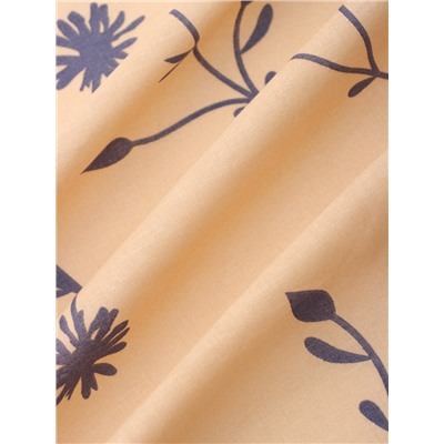 Простыня на резинке 2-спальная «Этель» Flowers (вид 1), 160×200+25 см, поплин