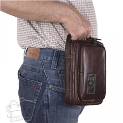 Сумка мужская кожаная 4039TR d.brown Tough Ryder