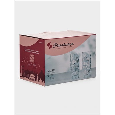 Набор стаканов Paşabahçe Valse, 290 мл, 6 шт., стекло, прозрачный