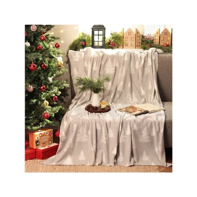 Плед флисовый новогодний «Экономь и Я. Ёлочки», 150×200 см, пл. 160 г/м²