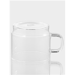 Кружка Magistro «Боттом», 450 мл, 9.5×8 см штабелируемая, боросиликатное стекло, прозрачная