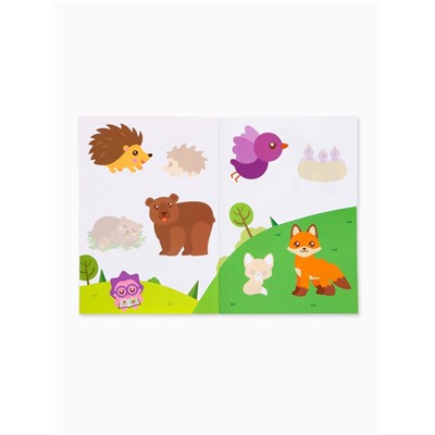 Книги «Наклейки-половинки», набор 4 шт. по 12 стр., А5, Малышарики