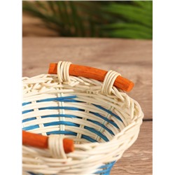 Корзина плетёная, 15×15×8 см, ротанг