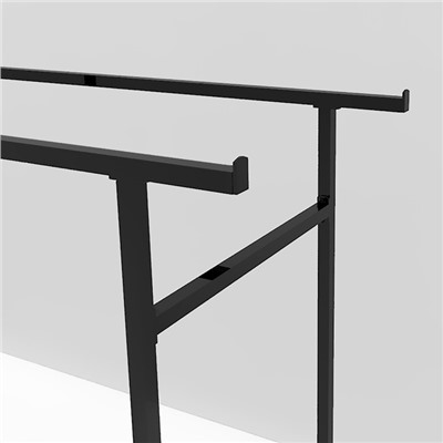 Вешало напольное двурядное 140×85×150 см, цвет чёрный