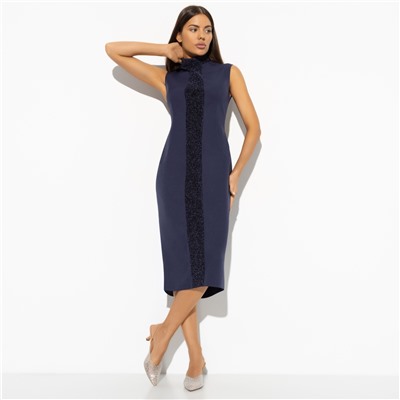 Платье-футляр‑футляр, Поцелуй удачи (night, с манжетами)