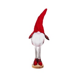 Фигура «Гном в красном» 55 см, текстиль, 1 LED, от батареек AG13×3, свечение тёплое белое