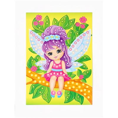 Аппликация бусинами «Феечка», 180×250 мм, набор для творчества