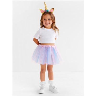 Набор для фотосессии KAFTAN «Единорог»: юбка трехслойная и ободок, 25 см