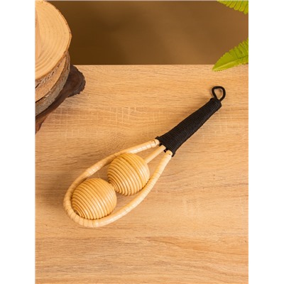 Сувенирный музыкальный инструмент «Маракас двойной», 27×8×5 см, ротанг